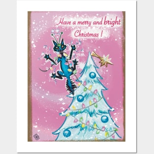 Zap Cat Christmas: Merry and BRIGHT Posters and Art